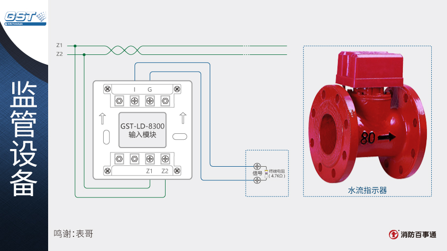 海灣GST-LD-8300輸入模塊接線(xiàn)